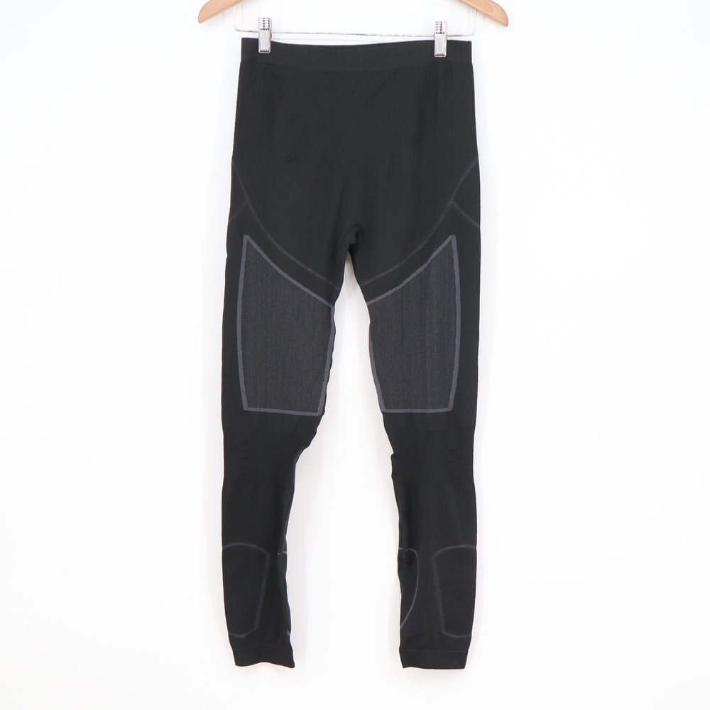 Nooyme Mens Compression Leggings Black Gray Athletic Training Tights XL